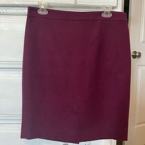 J Crew Wool Pencil Skirt, Size 8